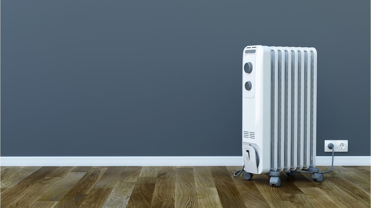 Image of a space heater on a wood floor - Parc Gardens Elevated Living Retirement Communities Lafayette La